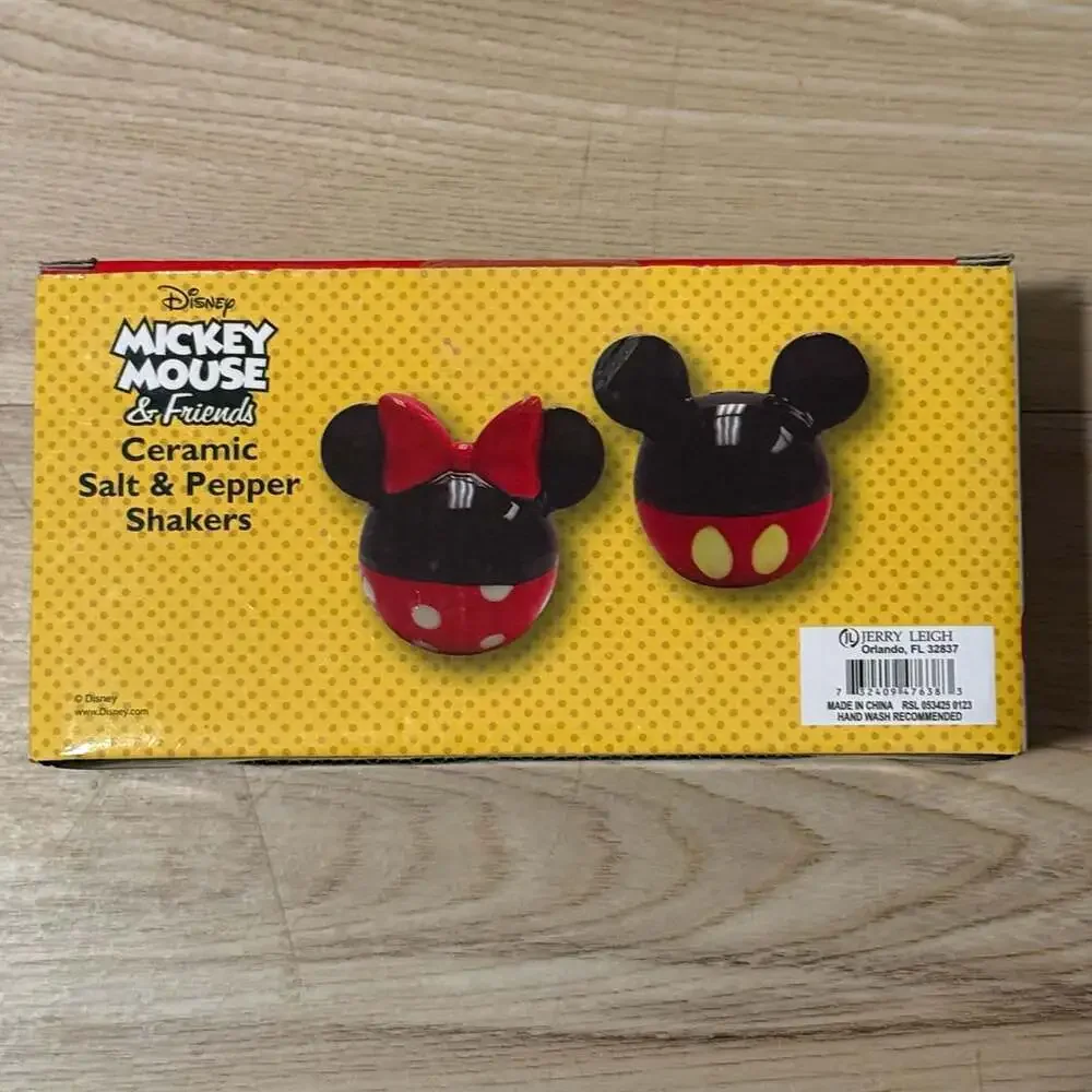 Disney Mickey Mouse Minnie Ceramic Salt & Pepper Set